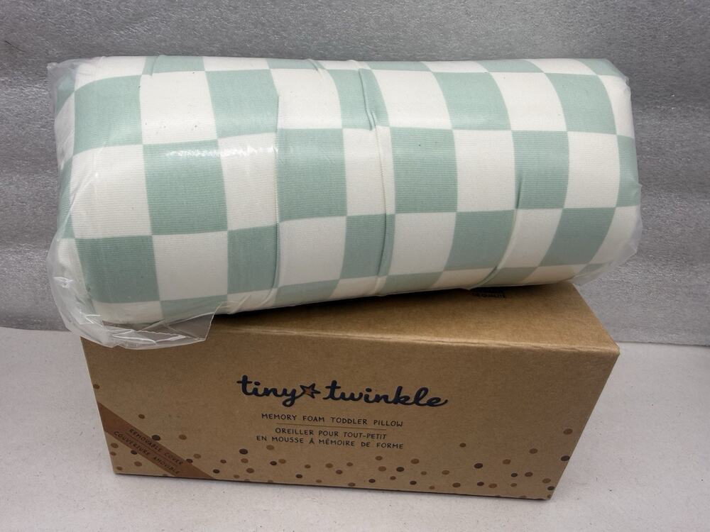 Tiny Twinkle Toddler Pillow, Ergonomic Shape w/Resilient, Cloud-Like Memory Foam